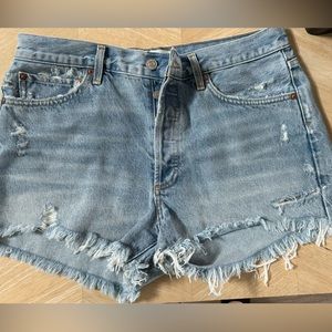 AGOLDE cut off Jean Shorts